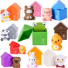 Nutty Toys Farm Animals For Toddlers 12+ Months | 20Pc Top Montessori Counting Matching & Sorting Resources - Best 1, 2, 3 Year