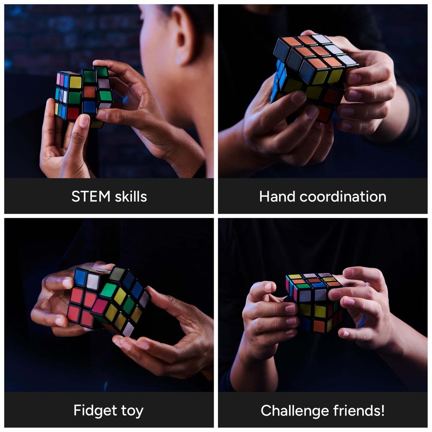 Rubiks Phantom, 3x3 Cube Advanced Technology Difficult 3D Puzzle Travel Game Stress Relief Fidget Toy Activity Cube for Adults &