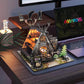 Model Kit mature-themed Miniature House Kit  Doll Houses Book Nook DIY Kit with Furniture and USB -LED Light  Bookshelf Miniature Scenes  Dollhouse Kits for mature-themeds  Children (Hunting-Cabin)