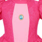 Baurghop Peach Costume For Girls Led Light Up Princess Peach Dress For Girls Cosplay Holiday Party Outfit (3-4 Years)