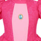 Baurghop Peach Costume For Girls Led Light Up Princess Peach Dress For Girls Cosplay Holiday Party Outfit (4-5 Years)