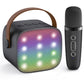 Yll Mini Karaoke Machine For Kids, Portable Bluetooth Speaker With Wireless Microphone, Easter Birthday Toys Gifts For Boys 3 4 5 6 7 8 9 10 11 12 + Years Old Party Family School Home (Black 1 Mic)