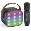 Yll Mini Karaoke Machine For Kids, Portable Bluetooth Speaker With Wireless Microphone, Easter Birthday Toys Gifts For Boys 3 4 5 6 7 8 9 10 11 12 + Years Old Party Family School Home (Black 1 Mic)