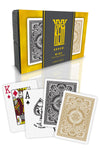 Kem Arrow Black And Gold Plastic Playing Cards - Jumbo Index, Poker Size, Premium Casino Grade - 2 Decks