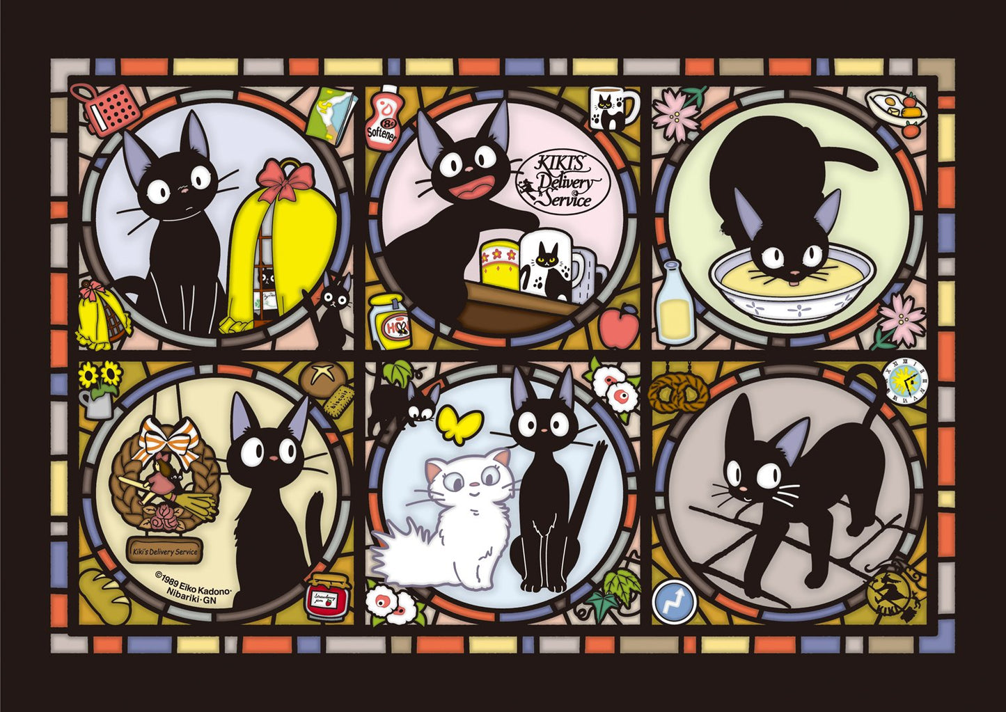 Ensky Kiki'S Delivery Service Jiji Art Crystal Jigsaw Puzzle (208-Ac02) - Official Studio Ghibli Merchandise
