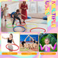 Sratte 8 Pcs Color Hoop Detachable Adjustable Hoop Exercise Ring Plastic Toys for Teens Games Gymnastics Dog Agility Equipment P