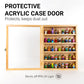 Matterkids Minifigure Display Case  Lego Building Block Toy Miniature Action Figure Display Case for Lego Mini figure Display Case Minifig Display Case Mini Figure Display Cabinet  Number Lock (Black)