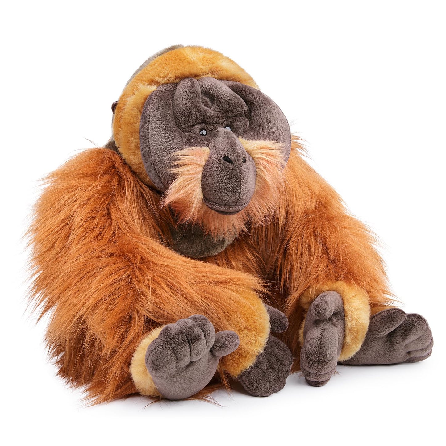 Zhongxin Made Orangutan Plush Toy, Realistic Orangutan Stuffed Animals 21In, Unique Forest Plushie Toys Model Dolls Collection F