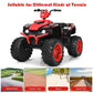 Honey Joy 12V Ride On Atv, 4-Wheeler Battery Powered Toddler Quad, 2 Speeds, Led Headlights, Slow Start, Horn, Music, Treaded Tires, Electric Ride On Toy For Kid(Red)
