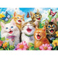500 Piece Puzzles For Adults, Laughing Cats Large Piece Jigsaw Puzzle For Adults Kids Seniors,Recycled Cardboard Puzzle 500 Piec