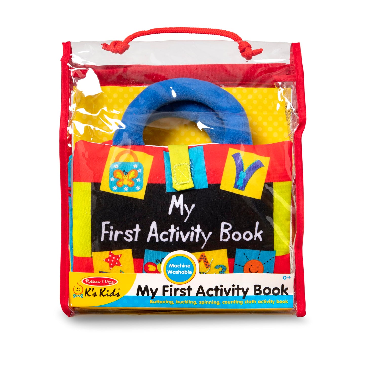Melissa & Doug My First Activity Book - 8-Page Soft Fabric Book for Babies & Toddlers, Multi Color, Model 30267