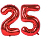 40 In Red Number Balloons Helium Foil Mylar Balloon Birthday Party Banquet Decoration Digital 25