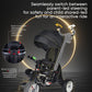 RIDYEE 7-in-1 Folding Toddler Tricycle, Dual Brakes, Adjustable Handle, Rubber Tires, Black, 42.52"x20.28"x42.52" for Ages