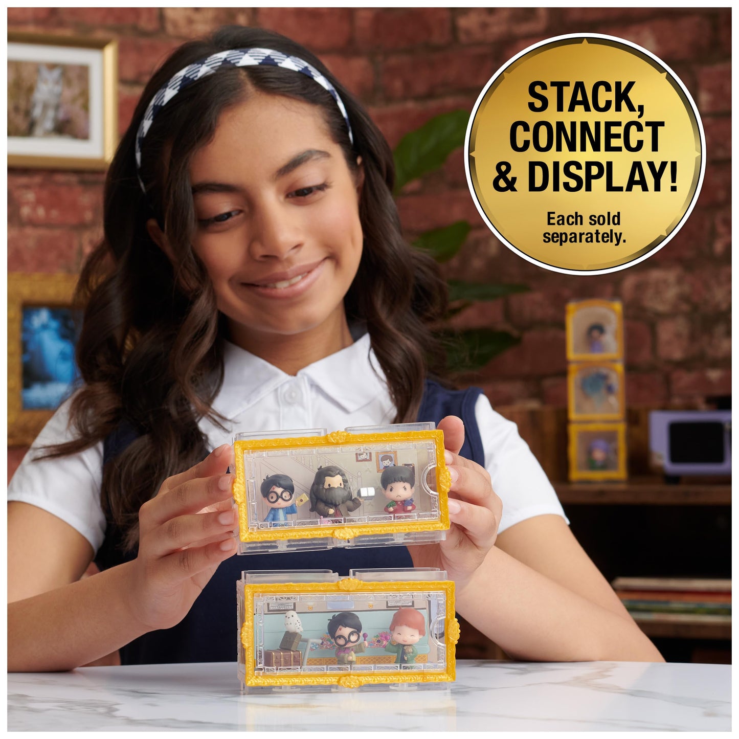 Wizarding World Harry Potter  Micro Magical Moments Figure Set with limited availability Harry  Hagrid  Dudley & Display Case  Kids Toys for Ages 6 and up