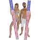 POZA 2 Pack Inflatable USA Flag Jumbo Pool Noodles Floats - enhanced elegant 74 Inch Giant Water Floating Noodles Filled with Sparkle Silver Confetti  Pool Float for Swimming Pool  Beach and Lake