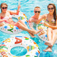 Leyndo 3 Pcs Happy Birthday Inflatable Pool Float Tube 47.24 Inch Jumbo Pool Float Birthday Party Swimming Tube Happy Birthday S