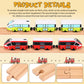 Liliful Pack of 16 Straight Wooden Train Track Expansion Male-Male Female-Female Train Track Compatible with Most Train Tracks 6