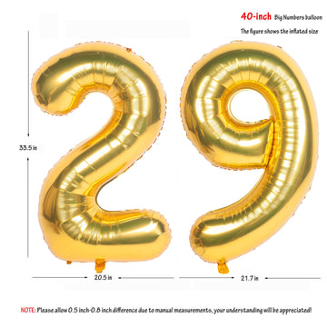 40 Inch Gold Number Balloons Helium Foil Mylar Balloon Birthday Party Banquet Decoration 29