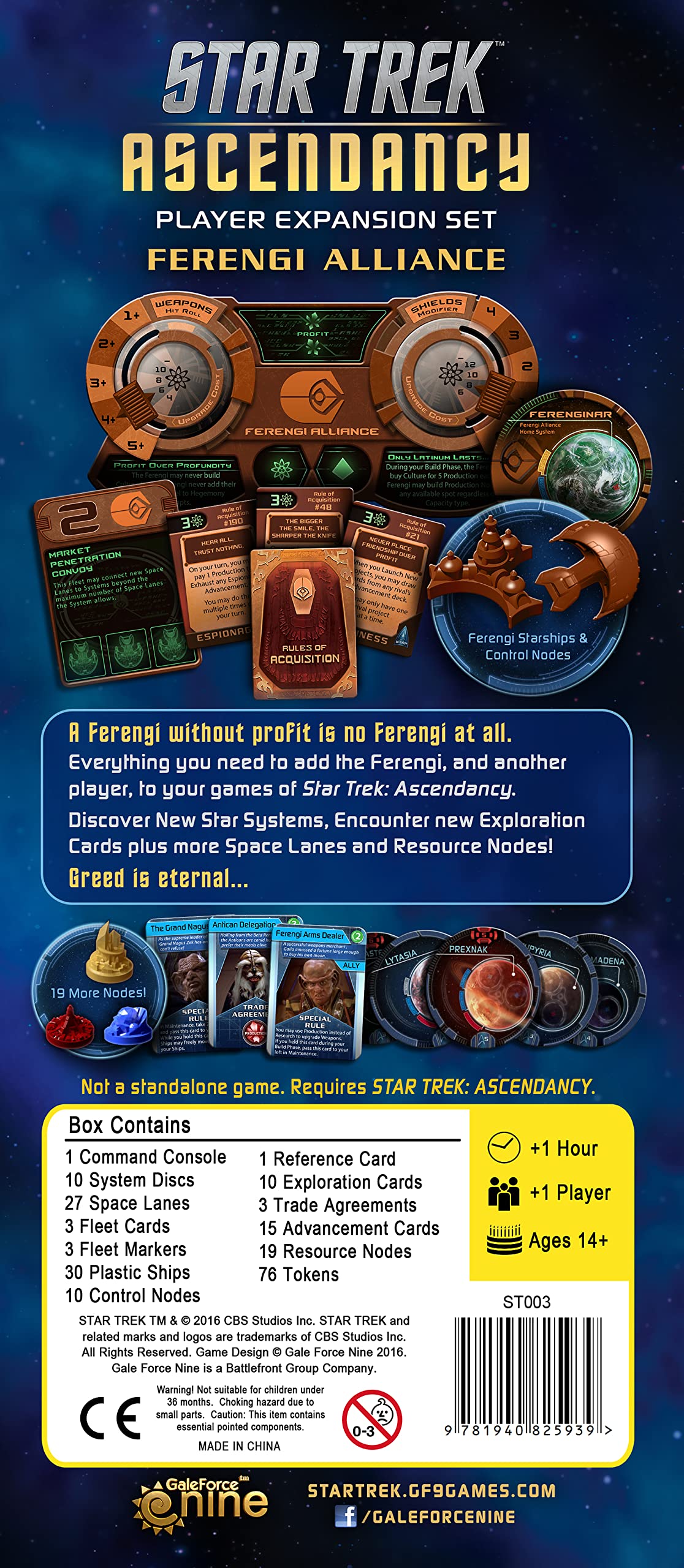 Star Trek Ascendancy - Ferengi Alliance Player Expansion Set