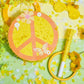 12.9 Inch Groovy Retro Hippie Boho Pinata Hippie Boho Party Favors Peace Sign Two Groovy Pinata 60'S 70'S Hippie Party Pinata For Hippie Boho Groovy Flower Birthday Baby Shower Wedding