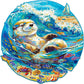 Jigfoxy Wooden Puzzle for Adults, Leisurely Otter Wooden Jigsaw Puzzles for Adult, Unique Animal Shape Wood Cut Puzzles, Christm
