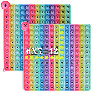 Ak-Ship Doubled Side Macaron Multiplication Game And Addition Numbers Pop Fidget Math Toys, Create Various Math Operations, Stress Relief Fidget Learning Game Fidget Math Toys (1 Piece)