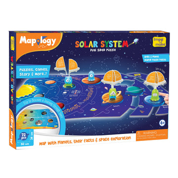Imagimake Mapology Solar System Puzzles for Kids 4-8, Educational Cardboard Toys, Multicolour, Model MP32