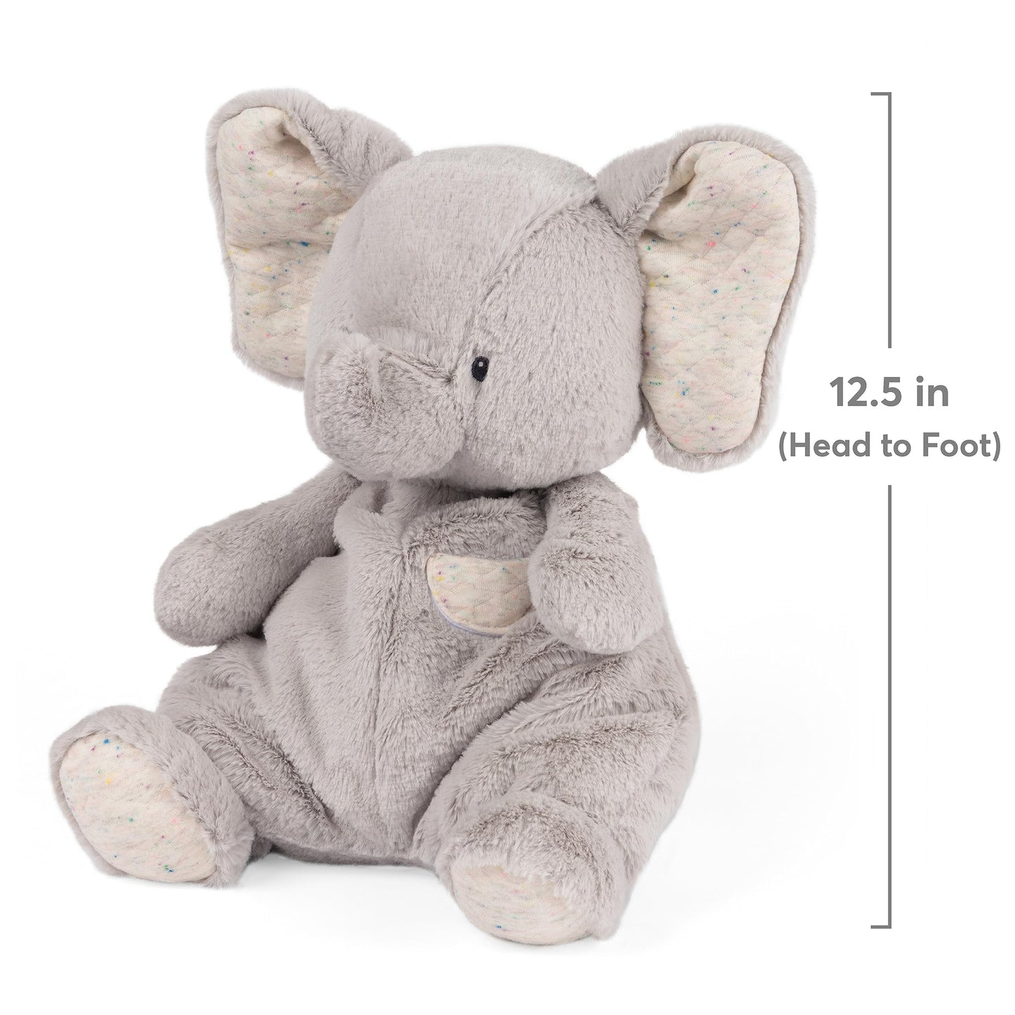 Gund Baby Oh So Snuggly Elephant Large Plush Stuffed Animal For Babies And Infants, Ash Grey, 12.5