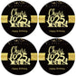 Sumerk 48 Pcs Cheers To 25 Stickers Large Bottle Stickers 25Th Birthday Stickers Card Seals 2 Inches Round Happy Birthday Party
