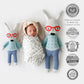 Cuddle + Kind Benedict The Bunny Little 13'' Hand-Knit Doll - 1 Doll = 10 Meals, Fair Trade, Heirloom Quality, Handcrafted In Pe