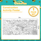 Gatherfun Construction Party Giant Coloring Poster - 31.5X 72 Inches - Versatile Classroom Wall D  Cor & Birthday Activity - Con