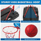 HYES Kids Basketball Hoop Indoor, Toddler Basketball Hoop Outdoor, with Package Design/Adjustable Height/4 Balls, Portable Baske