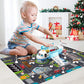 CUTE STONE Toy Airplane with Smoke, Sound & Light - Friction Powered, Multicolor, Model 3377-2, Great Gift for Boys & Girls