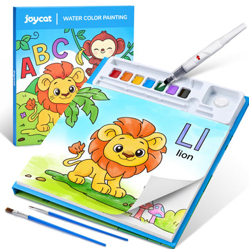 Joycat Paint With Water Coloring Books For Toddlers, Watercolor Painting Sets For Kids Ages 3-5 4-8, Arts And Crafts Drawing Activities Toy Birthday Gift For Boys Girls (Animal & Alphabet)