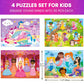 Quokka Puzzles For Toddlers 3-5 - 4 X 30 Pieces Puzzles For Kids Ages 2-4 - Meadow Girls Learning Jigsaw Puzzles For Kids 4-6 Ye