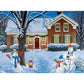 Bits And Pieces - Value Set Of Three (3) 300 Piece Jigsaw Puzzles For Adults - Each Puzzle Measures 18' X 24' - 300 Pc The Greeters, Homecoming, Winter Christmas Puzzle Jigsaws By Artist John Sloane