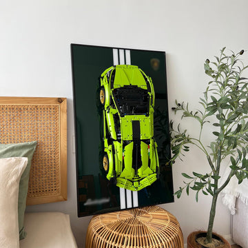 iLuane Display Wallboard for Lego Technic 42115 Lamborghini  mature-themed Collectibles Car Wall Mount for Building Blocks  Great for Lego Lovers (No car Included)