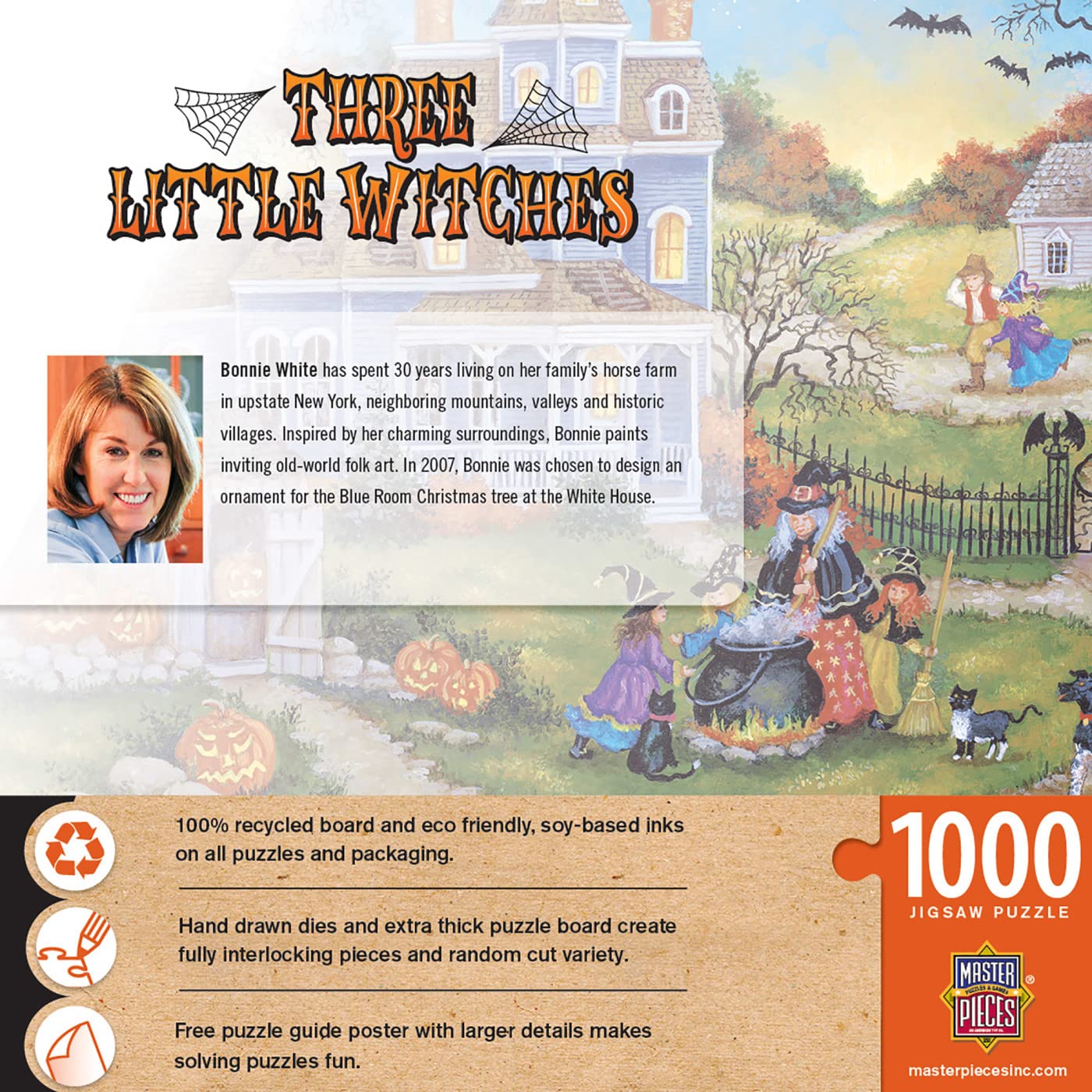 Masterpieces 1000 Piece Halloween Jigsaw Puzzle - Three Little Witches - 19.25''X26.75''