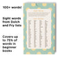 Think Tank Scholar K Sight Words Flash Cards (Kindergarden) Pack 100+ Dolch & Fry (High Freqency) Flashcards - Learn To Read, Learning Kids Ages 4 5 6 7 Homeschool Classroom Elementary School
