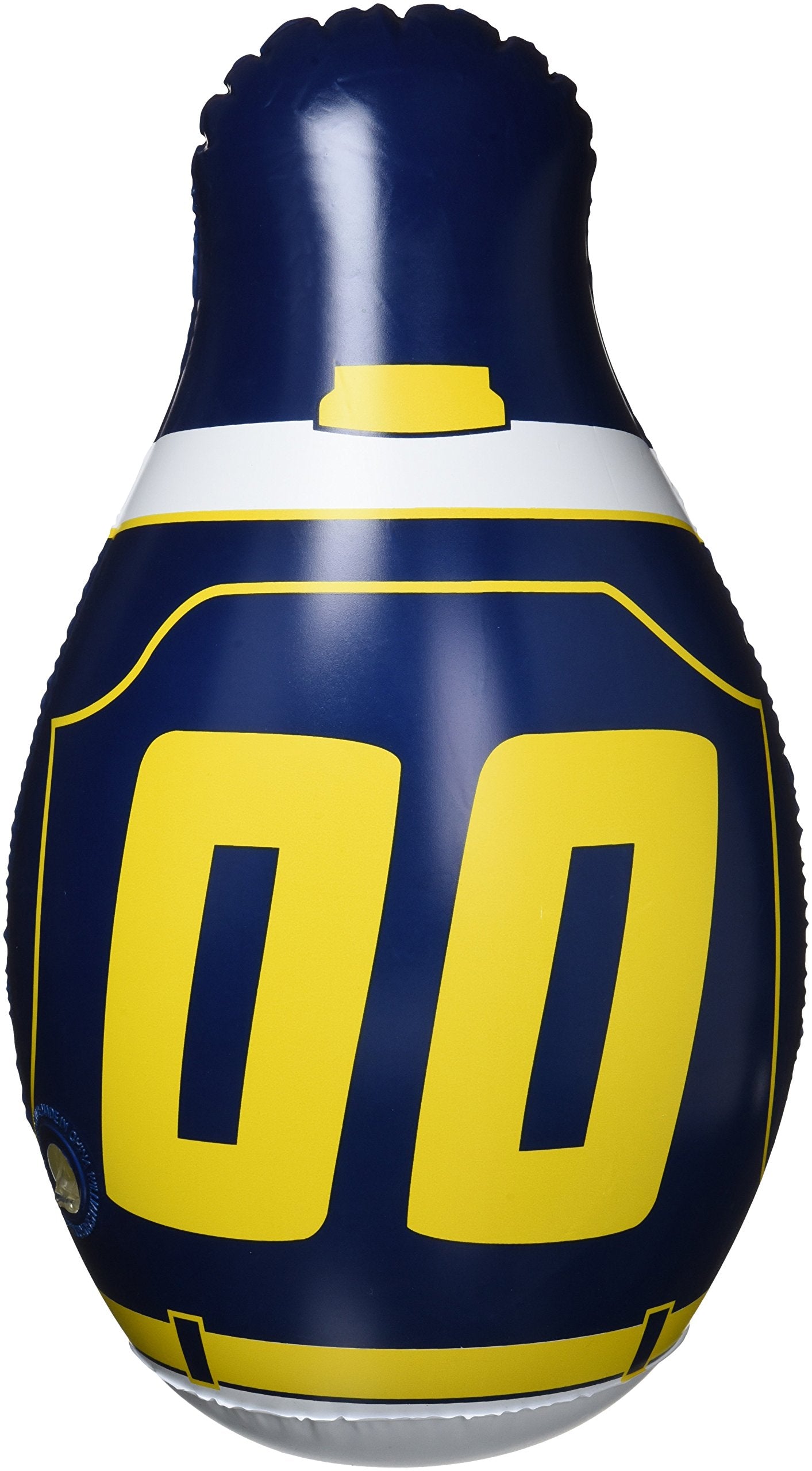 Fremont Die Ncaa West Virginia Mountaineers Bop Bag Inflatable Tackle Buddy Punching Bag, Mini: 12' Tall, Team Colors