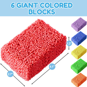 Shappy 36 Blocks Modeling Foam Clay For Kids Clay Foam Beads For Education Preschool Toys For Kids Develop Creativity Diy Art Crafts, 6 Colors
