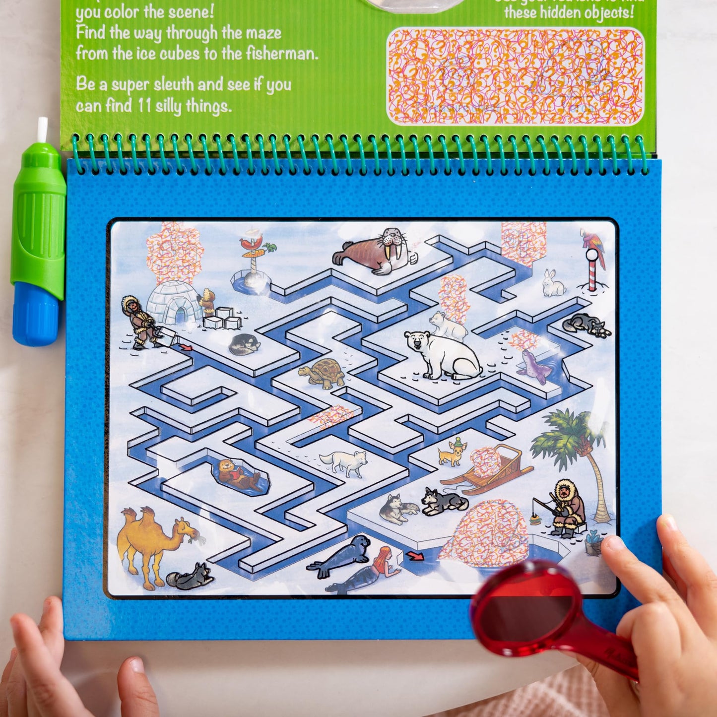 Melissa & Doug On The Go Water Wow! Reusable Water-Reveal Deluxe Activity Pad – Animal Antics