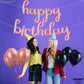 Katchon, Happy Birthday Balloon Rose Gold - 16 Inch | Rose Gold Happy Birthday Sign, Rose Gold Happy Birthday Decorations For Women | Rose Gold Happy Birthday Banner For Rose Gold Party Decorations