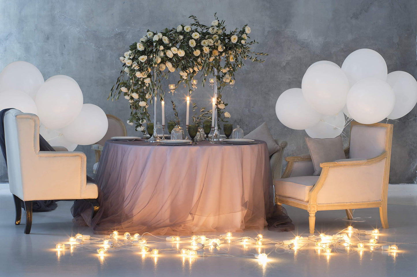 Treasures Gifted Solid White Balloons - Matte White Balloons For Party - Large White Balloons 12 Inch, White Latex Balloons - Bi