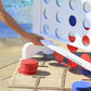 Gosports 3 Foot Width Giant Wooden 4 In A Row Game - Choose Between Classic White Or Dark Stain - Jumbo 4 Connect Family Fun Wit