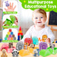 KMUYSL Safari Animals Learning Toys, 20 Pcs, Brightful Colors, Medium Size, Montessori Educational Gift for Toddlers 12-18 Months