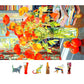 500 Piece Jigsaw Puzzle for mature-themeds Orange Floral Art enhanced 15 x23  Beautiful Flowers Large Piece Puzzle with Books Tomatoes Still Life Challenging Gift for Women  Men  Puzzle Lovers