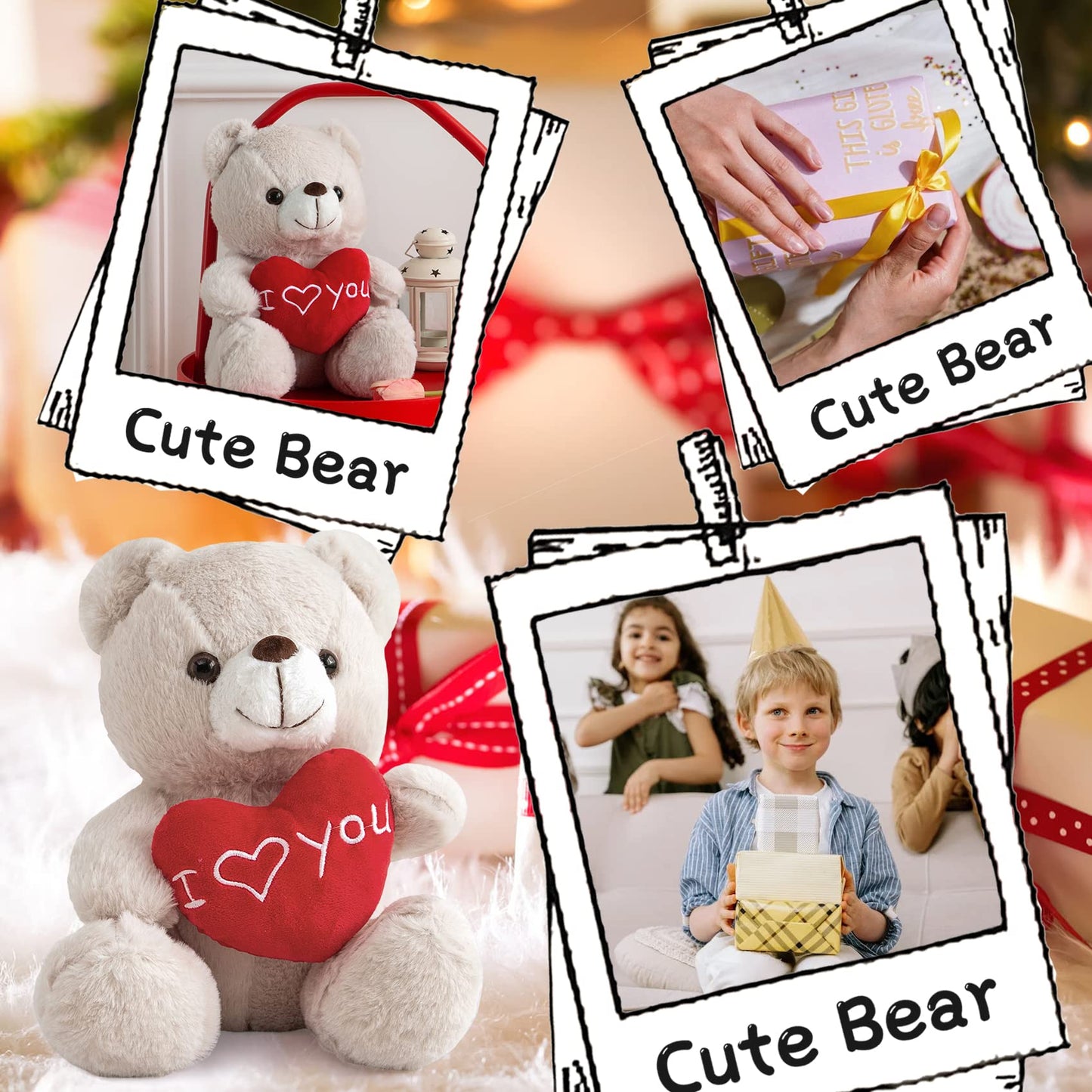 Zgxiong I Love You Teddy Bear For Girlfriend Stuffed Animals Cute Stuffed Teddy Bears For Girls Stuffed Bear Plush Toys Brown Te