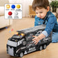 Niplooow Toddler Boys Toys For 3 4 5 6 Years Old, Police Truck Vehicle Toy Set With Play Mat, Die-Cast Toy Car Carrier Truck For