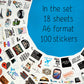 Bulbacraft 100Pcs Funny Travel Stickers, Scrapbook Stickers Travel - Traveler Sticker Pack For Laptop, Travelers Notebook Access